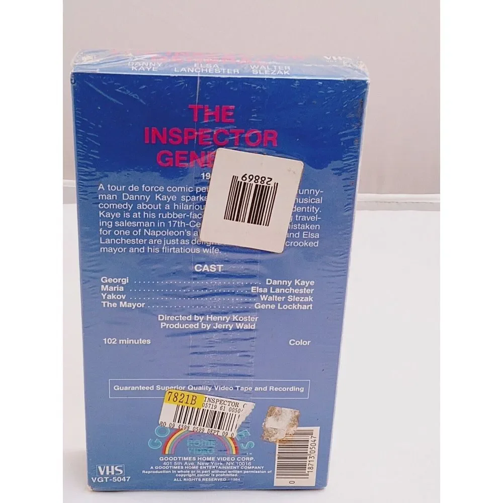 NEW The Inspector General VHS Danny Kaye, Elisa Lanchester, Walter Slezak